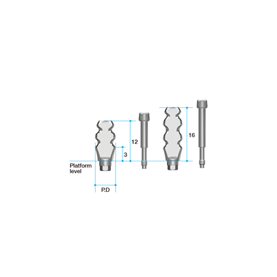 Impression coping closed tray transfer (AR)