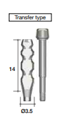 Impression coping closed tray transfer (MN)